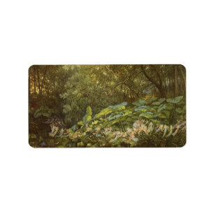 Unter den Dock-Blätter von Richard Doyle, Fairy Ar Adressaufkleber