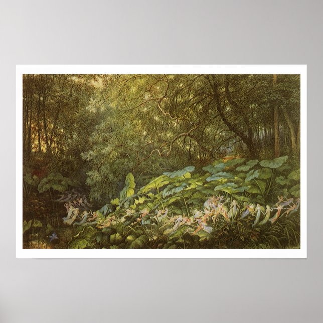 Unter den Dock-Blätter von Richard Doyle, Fairy Ar Poster (Vorne)