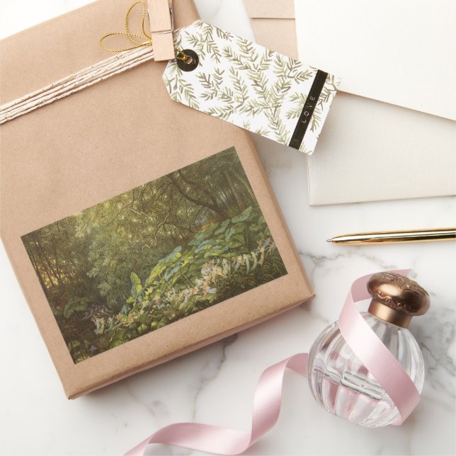 Unter den Dock-Blätter von Richard Doyle, Fairy Ar Rechteckiger Aufkleber (Schenken)