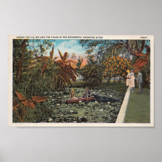 Unter den Lilien und Palmen von Florida Poster