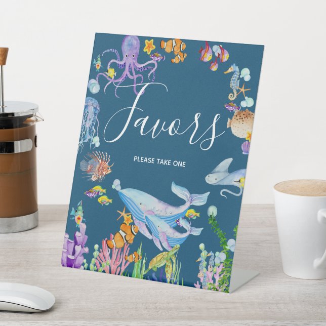 Unter den Meeresfavoriten Sockelschild (In SItu)