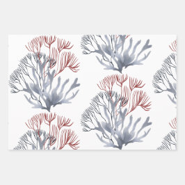 Unter den Meereskorallen und Starfish Geschenkpapier Set