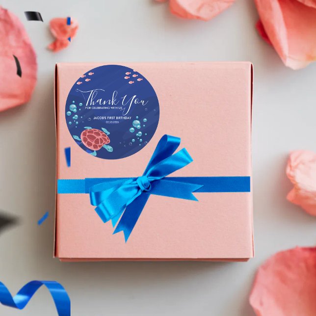 Unter den Meereslebewesen Runder Aufkleber (Von Creator hochgeladen)