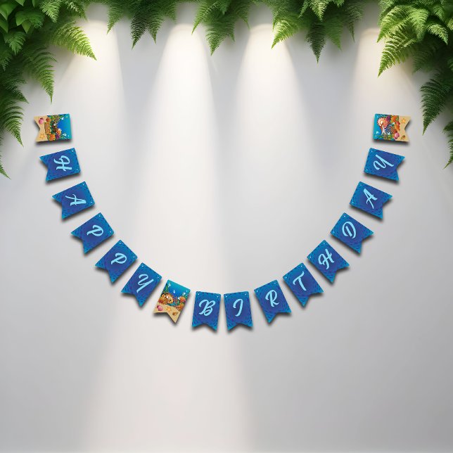 Unter den Meerestieren, Cartoon unter Wasser Wimpelkette (Von Creator hochgeladen)