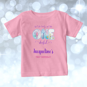 Unter den Meermädchen 1. Geburtstag Party Rosa Baby T-shirt