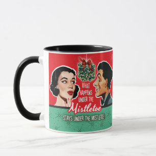 Unter den Mistletoweihnachtlichen Tasse