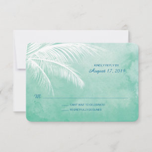 Unter den Palmen   RSVP Karte