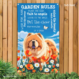 Unter den POPPIES Chow Garden Banner 3'x5'
