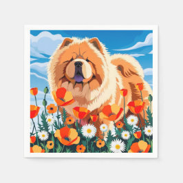 UNTER DEN POPPIES Chow Serviette