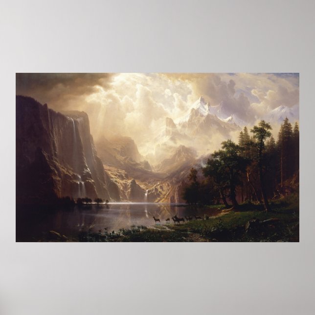Unter den Sierra Nevada, CA von Albert Bierstadt Poster (Vorne)