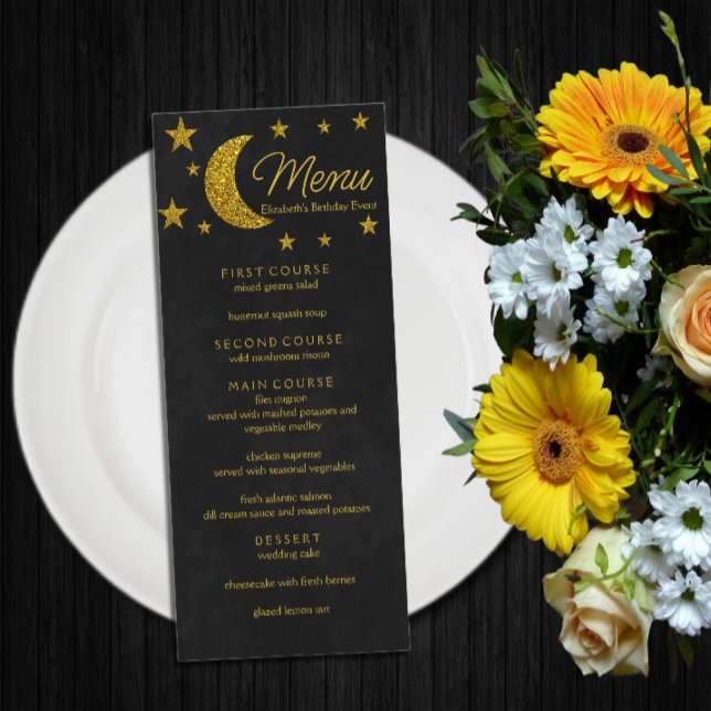 Unter den Sternen Geburtstag Menükarte (Von Creator hochgeladen)