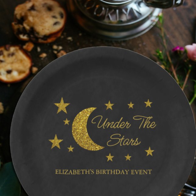 Unter den Sternen Geburtstag Pappteller (Von Creator hochgeladen)