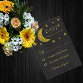 Unter den Sternen Geburtstag RSVP Karte