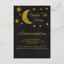 Unter den Sternen Geburtstagsunterkunft Begleitkarte