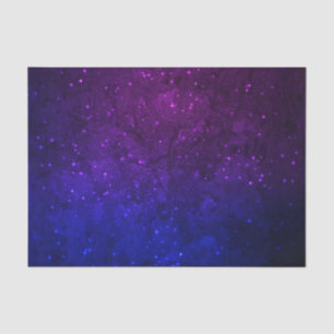 Unter den Sternen in der blauen und Lila Galaxie Seidenpapier