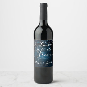UNTER DEN STERNEN "Starry Blue Wine" VERÄNDERT Weinetikett