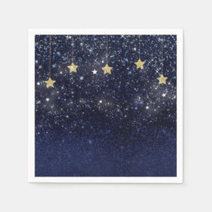 Unter den Sternen Starry Night Gold Blue Prom Part Serviette