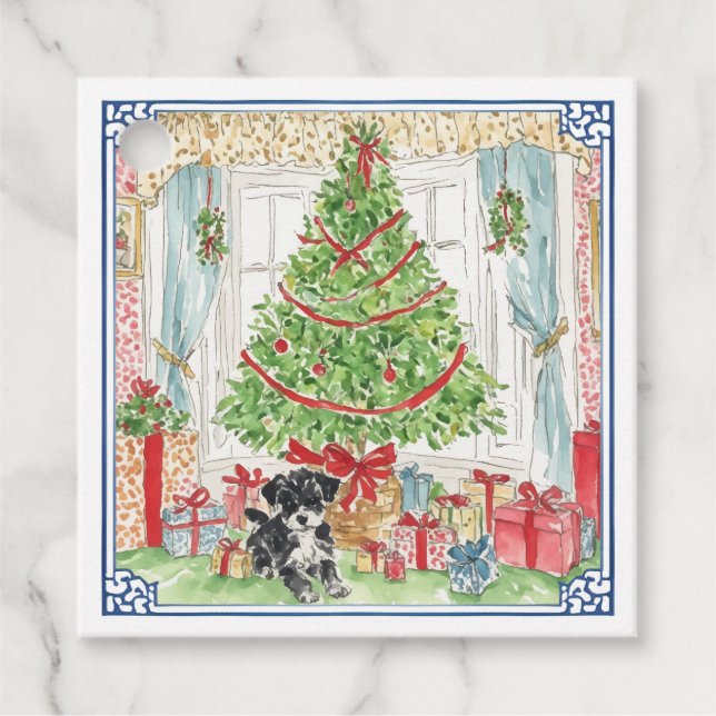 Unter den Weihnachtsbaum-Gift-Tags Geschenkanhänger (Vorderseite)