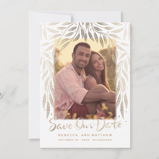 Unter den Willows Save the Date Foto die Einladung (Vorderseite)