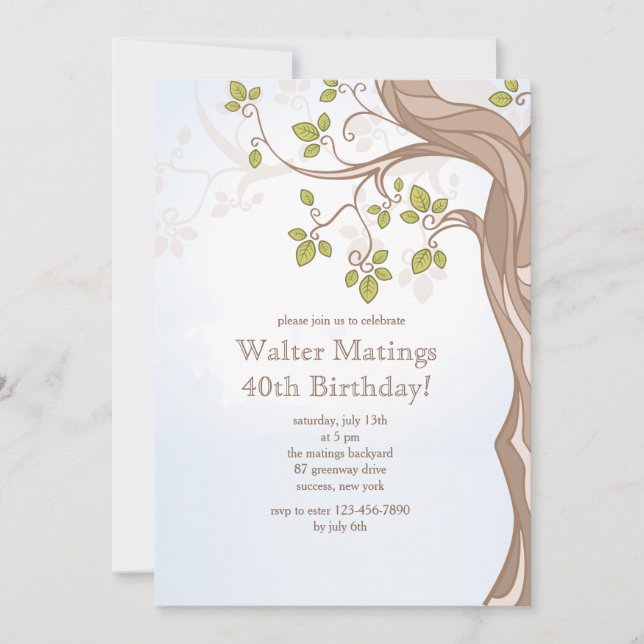 Unter der Baum-Einladung Einladung (Vorderseite)