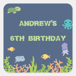 Unter der Beifahrerpartei-Aufkleber Quadratischer Aufkleber