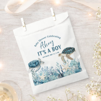 Unter der Blue Ahoy ist eine Baby-Dusche Geschenktütchen
