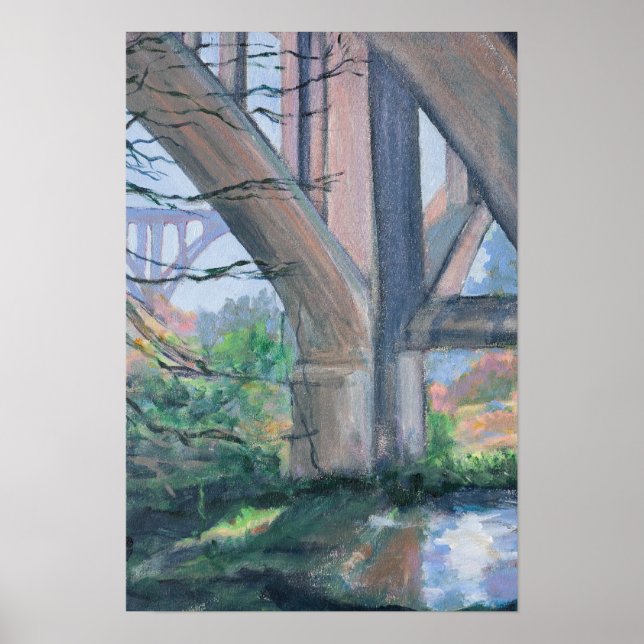 Unter der Brücke Arroyo Seco Pasadena Poster (Vorne)