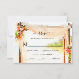 Unter der Chuppah Wedding RSVP-Karte RSVP Karte