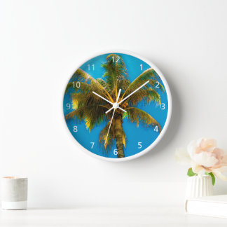 Unter der Coconut Palm Acrylwand Uhr