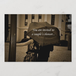 Unter der der Regenschirm-die Duschen-Einladung Einladung