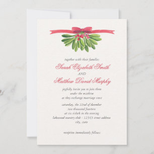 Unter der Einladung von Mistletoe Hochzeit
