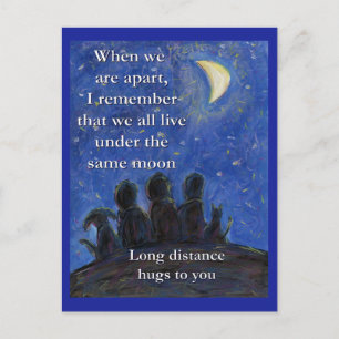 Unter der gleichen Moon Art Postkarte