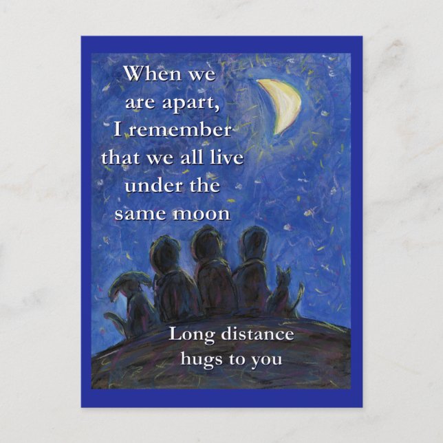 Unter der gleichen Moon Art Postkarte (Vorderseite)