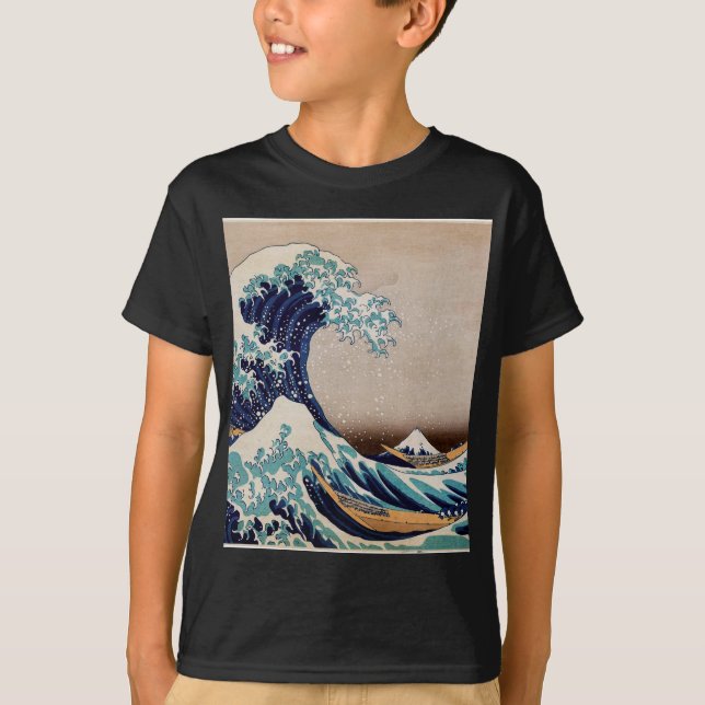 Unter der großen Welle weg von Kanagawa T-Shirt (Vorderseite)