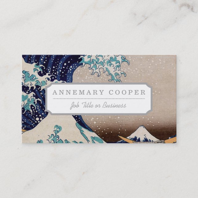 Unter der großen Welle weg von Kanagawa Visitenkarte (Vorderseite)