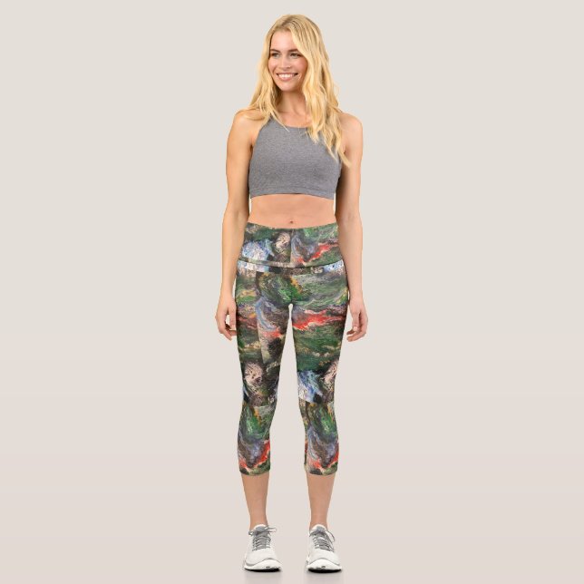 Unter der Märchenserie "Sea Fairy" in grün Capri Leggings (Vorderseite)