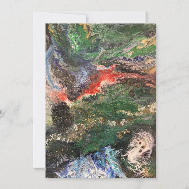 Unter der Märchenserie "Sea Fairy" in grün Einladung (Vorderseite)