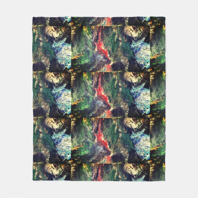 Unter der Märchenserie "Sea Fairy" in grün Fleecedecke (Vorderseite)