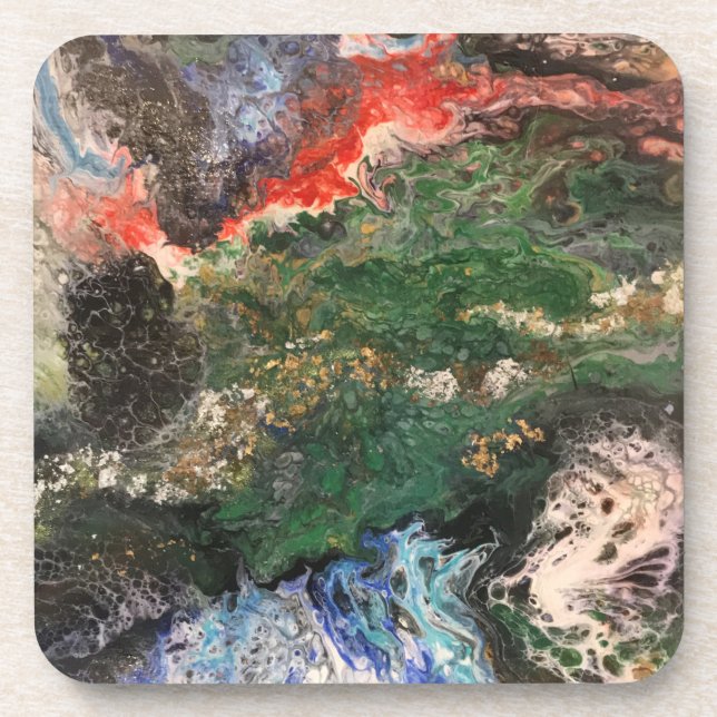 Unter der Märchenserie "Sea Fairy" in grün Getränkeuntersetzer (Vorderseite)