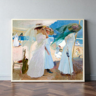 Unter der Markise Joaquín Sorolla Poster