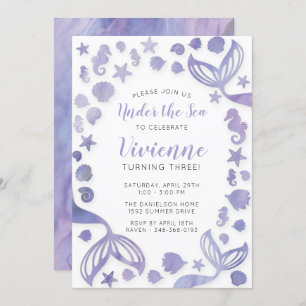 Unter der Meeresmeermedaille zum Geburtstag Einladung