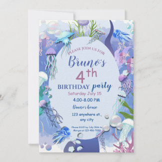 Unter der Meeresqualle zum Geburtstag Einladung