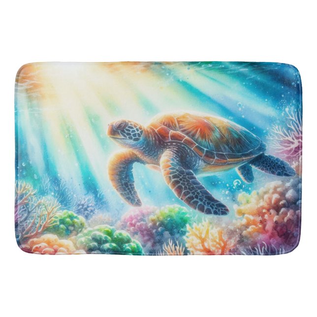 Unter der Meeresschildkröte Badematte (Vorderseite)