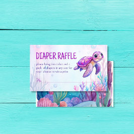 Unter der Meeresschildkröte lila Windelraffinerie Begleitkarte