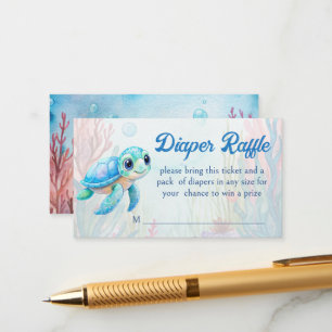 Unter der Meeresschildkröte niedlicher Wasserblaue Begleitkarte