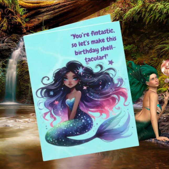 Unter der Meerjungfrau Foto Geburtstag Gruß Karte (Von Creator hochgeladen)
