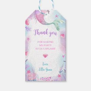 Unter der Meerjungfrau Geburtstagsgeschenk-Tag Geschenkanhänger