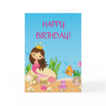 Unter der Meerjungfrau Geburtstagskarte Grußkarte