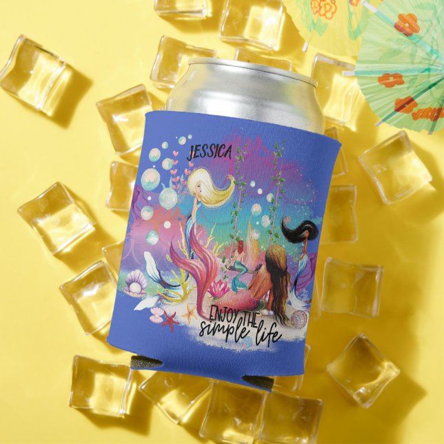 Unter der Meerjungfrau Ozean Lila Türkis Dosenkühler (In Situ Sommer)