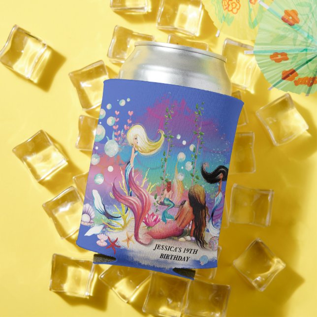 Unter der Meerjungfrau Ozean Lila Türkis Dosenkühler (In Situ Sommer)